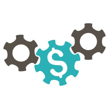 İş vites düz vektör simgesi