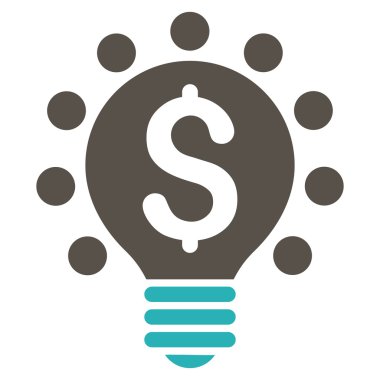 İş Patent ampul düz vektör simgesi