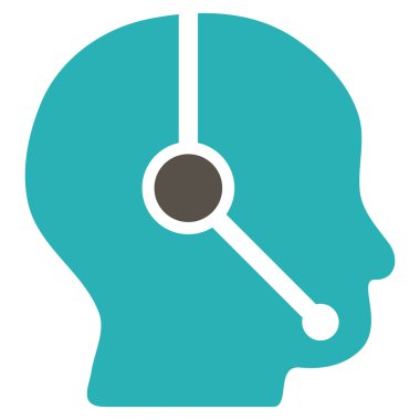 Çağrı Merkezi operatörü düz vektör simgesi