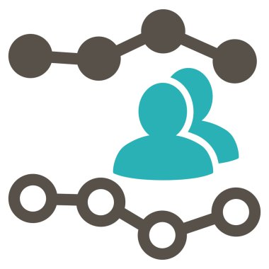 İnsanlar grafikler düz vektör simgesi