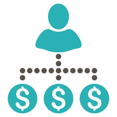 Kullanıcı ödeme düz vektör simgesi