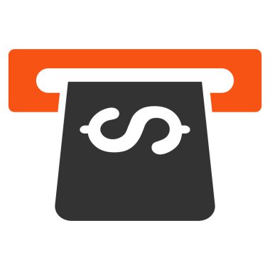 atm düz vektör simgesi