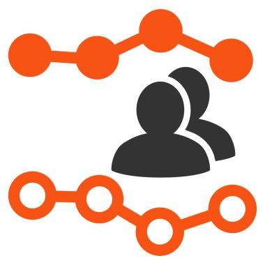 İnsanlar grafikler düz vektör simgesi