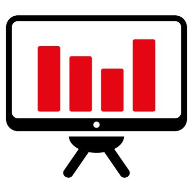 Çubuk grafik düz vektör simge izleme