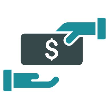 Rüşvet düz vektör simgesi