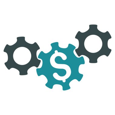 İş vites düz vektör simgesi