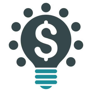 İş Patent ampul düz vektör simgesi