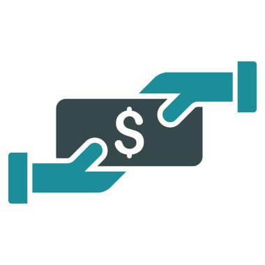 Ödeme düz vektör simgesi