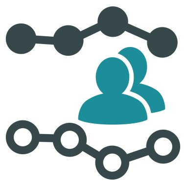 İnsanlar grafikler düz vektör simgesi