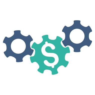 İş vites düz vektör simgesi