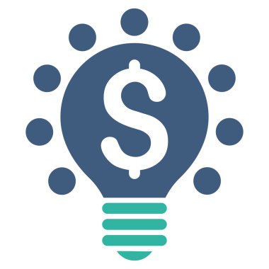 İş Patent ampul düz vektör simgesi