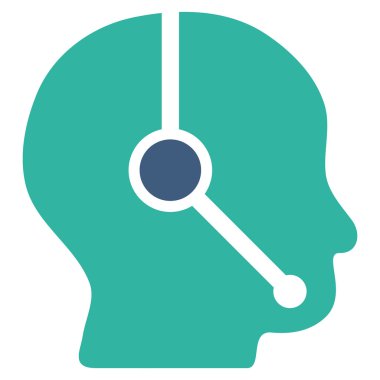 Çağrı Merkezi operatörü düz vektör simgesi