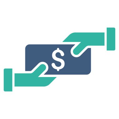 Ödeme düz vektör simgesi