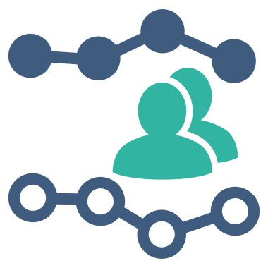 İnsanlar grafikler düz vektör simgesi