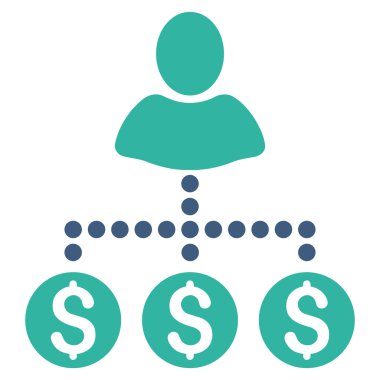 Kullanıcı ödeme düz vektör simgesi