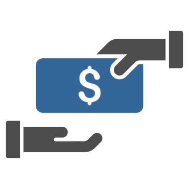 Rüşvet düz vektör simgesi