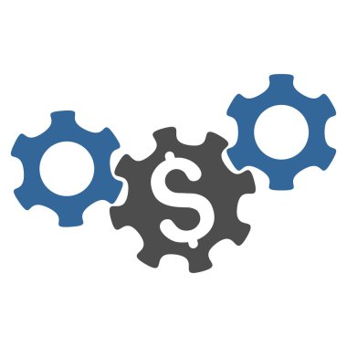 İş vites düz vektör simgesi