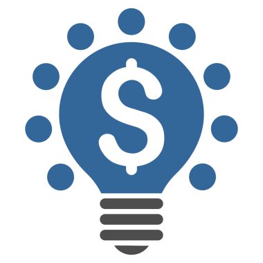 İş Patent ampul düz vektör simgesi