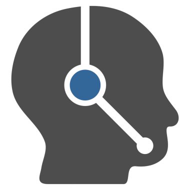 Çağrı Merkezi operatörü düz vektör simgesi