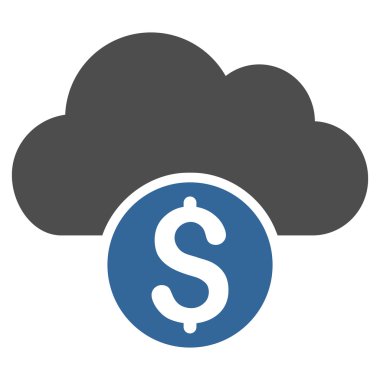 Bulut bankacılık düz vektör simgesi