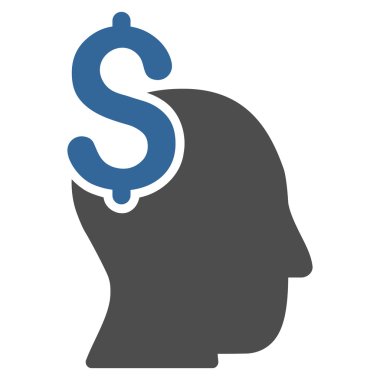 Ticari akıl düz vektör simgesi