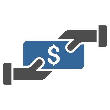 Ödeme düz vektör simgesi