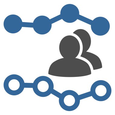 İnsanlar grafikler düz vektör simgesi