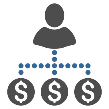 Kullanıcı ödeme düz vektör simgesi