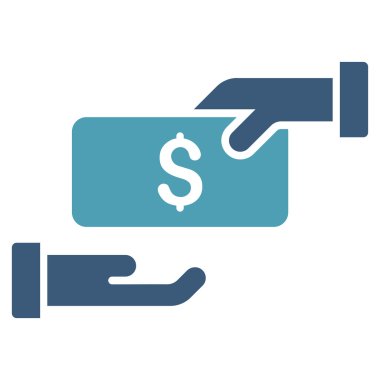 Rüşvet düz vektör simgesi