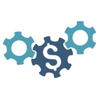 İş vites düz vektör simgesi