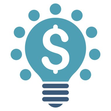 İş Patent ampul düz vektör simgesi