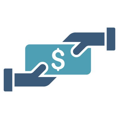 Ödeme düz vektör simgesi