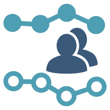 İnsanlar grafikler düz vektör simgesi