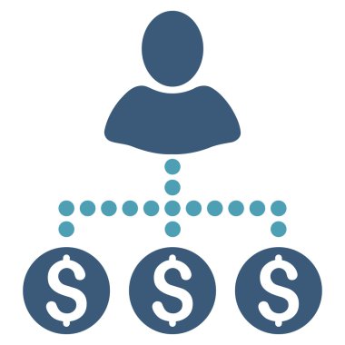 Kullanıcı ödeme düz vektör simgesi