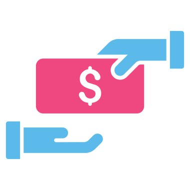 Rüşvet düz vektör simgesi