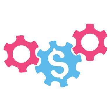 İş vites düz vektör simgesi