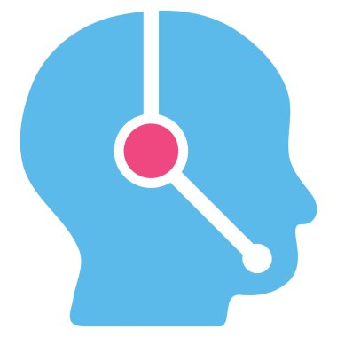 Çağrı Merkezi operatörü düz vektör simgesi