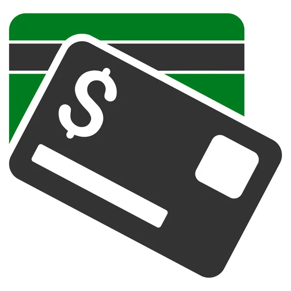 Tarjetas bancarias Flat Vector Icon — Archivo Imágenes Vectoriales