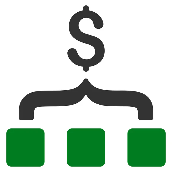 Coletar dinheiro Flat Vector Ícone — Vetor de Stock