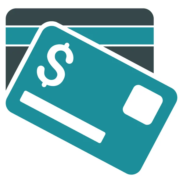 Tarjetas bancarias Flat Vector Icon — Archivo Imágenes Vectoriales