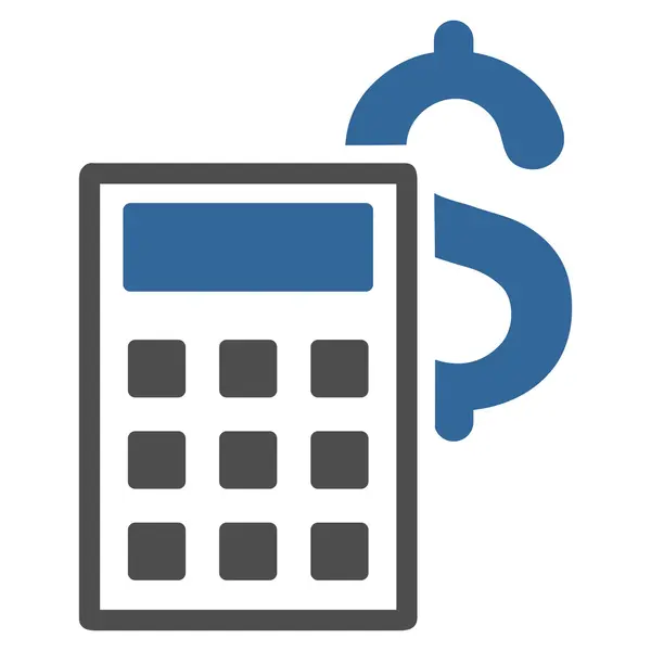 Calculadora de negócios Flat Vector Icon — Vetor de Stock