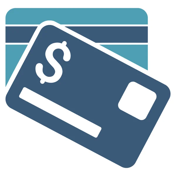 Cartes bancaires Icône vectorielle plate — Image vectorielle