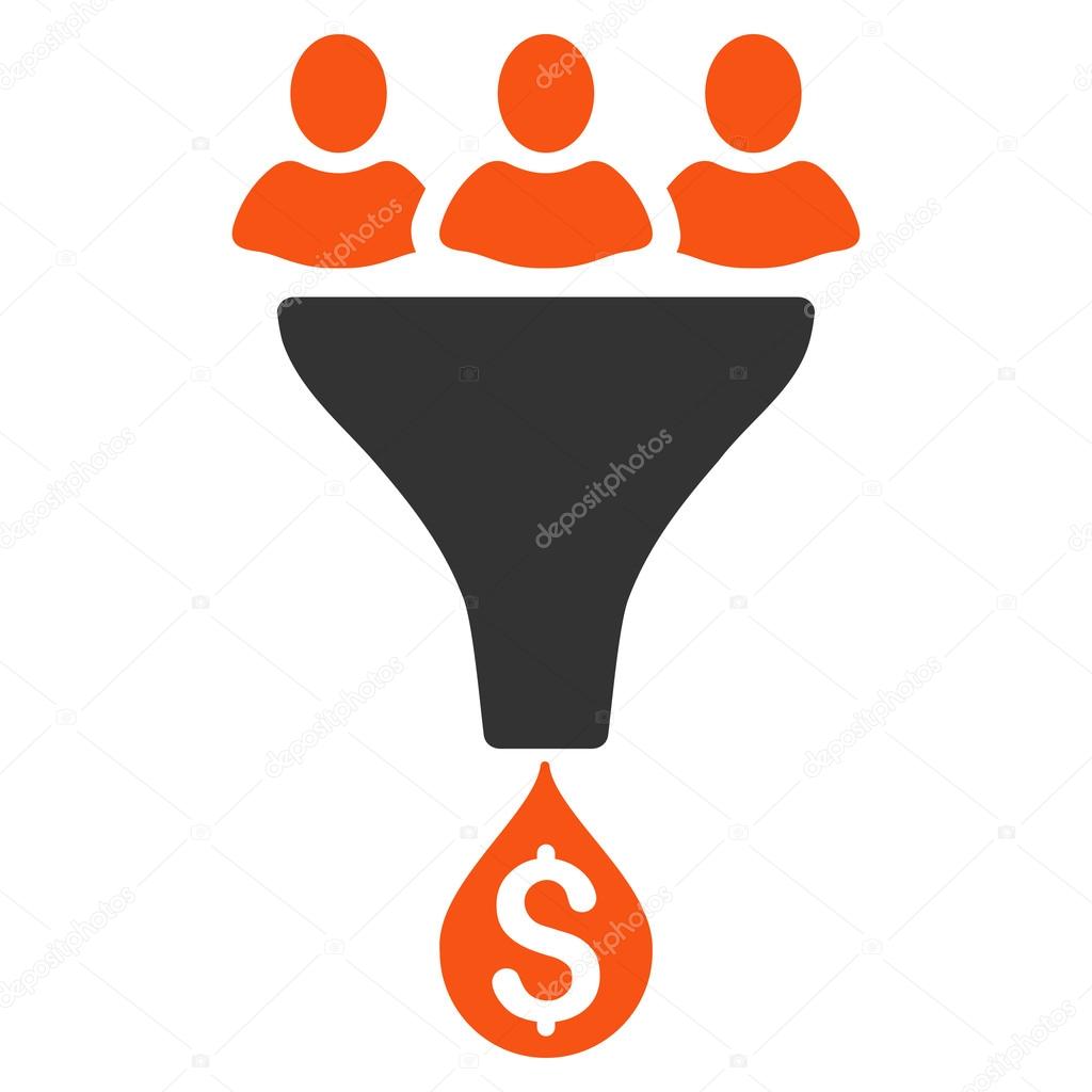 Sales Funnel Flat Vector Icon