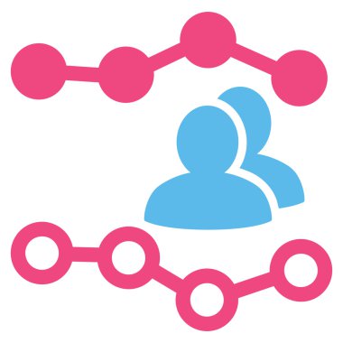 İnsanlar grafikler düz vektör simgesi