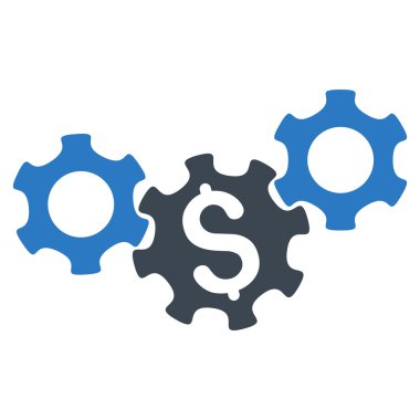 İş vites düz vektör simgesi