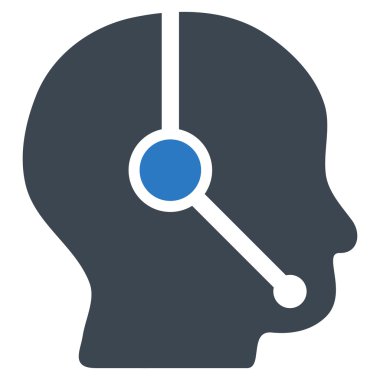 Çağrı Merkezi operatörü düz vektör simgesi