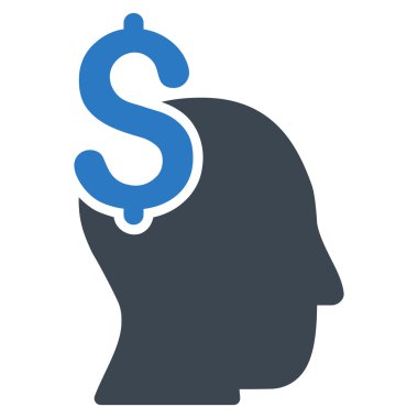 Ticari akıl düz vektör simgesi