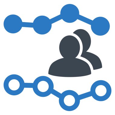 İnsanlar grafikler düz vektör simgesi