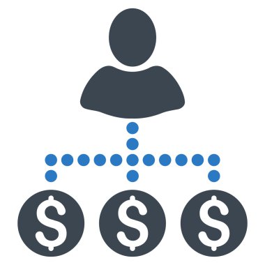 Kullanıcı ödeme düz vektör simgesi