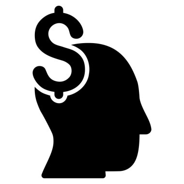 Ticari akıl düz vektör simgesi